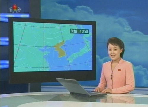 电脑制图直播背景 朝鲜电视台新闻现代感十足