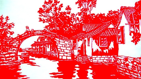 是人称剪纸之乡的上海闵行区颛桥乡剪纸艺术