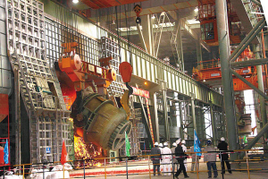 建行支持国家重点建设项目攀钢集团西昌钒钛有限公司炼钢车间.