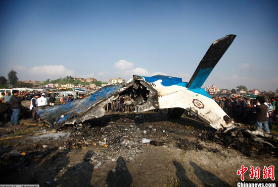 尼泊尔坠机19人遇难 遇难者包括5名中国人(图