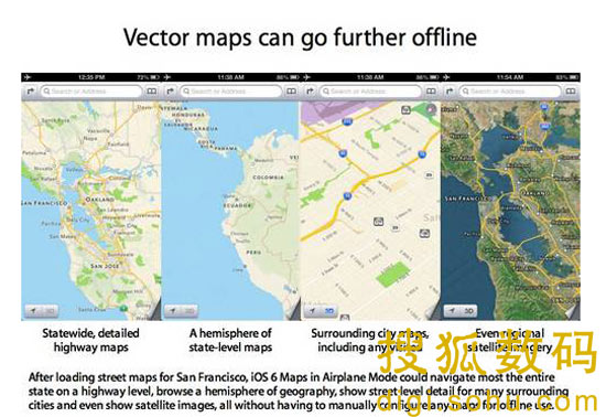 矢量技术的更好体现 iOS 6地图离线功能一览
