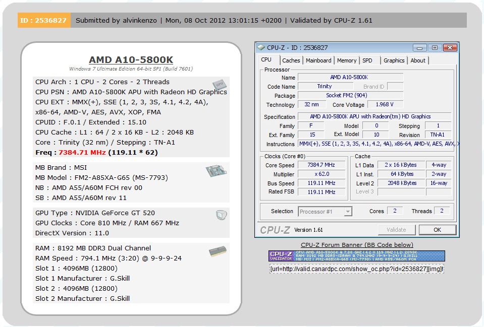 amda105800kapu超频至738ghz