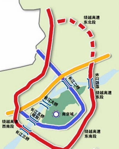 南京长江四桥位置示意图