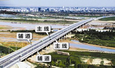 京藏高速陈袁滩黄河大桥。