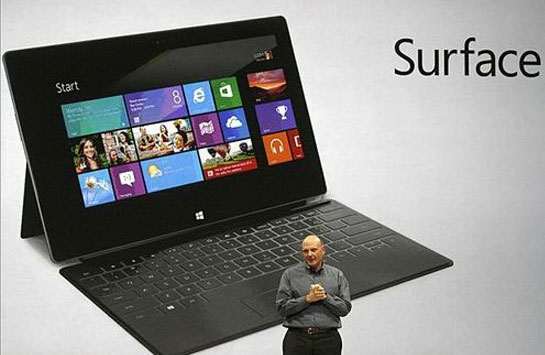 微软公布Surface平板电脑售价:最低499美元