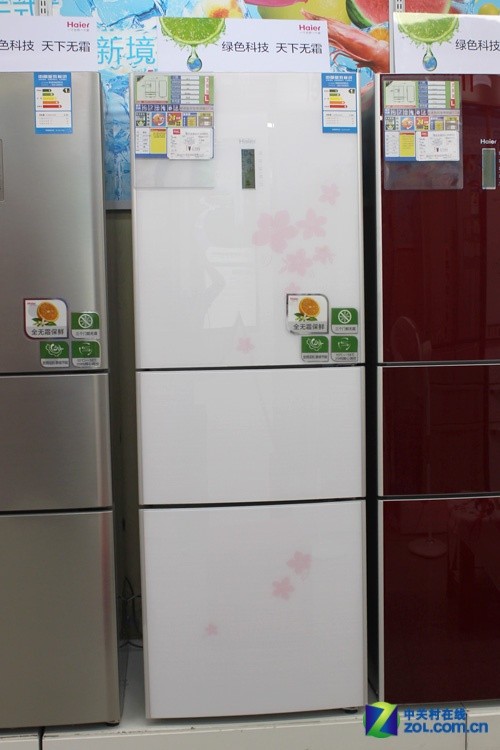 创意弧形晶彩面板 海尔三门冰箱5499元