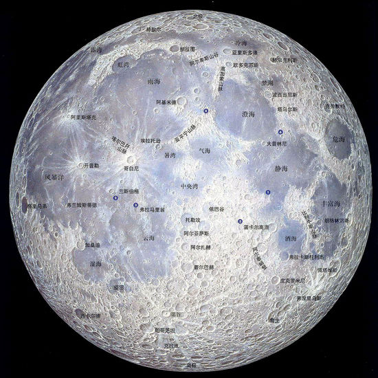 月球正面图资料图,来自网络