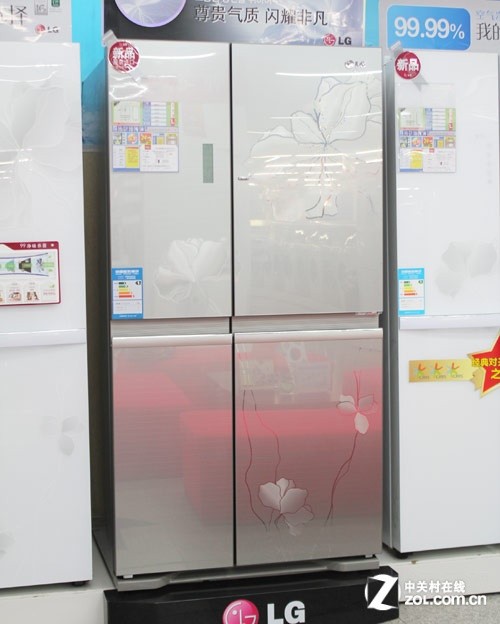 盛唐花纹外观设计 LG对开门冰箱28800元