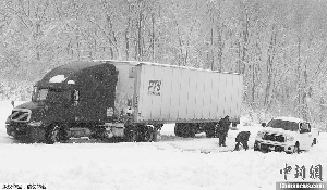 马里兰州西部，大雪导致交通受阻