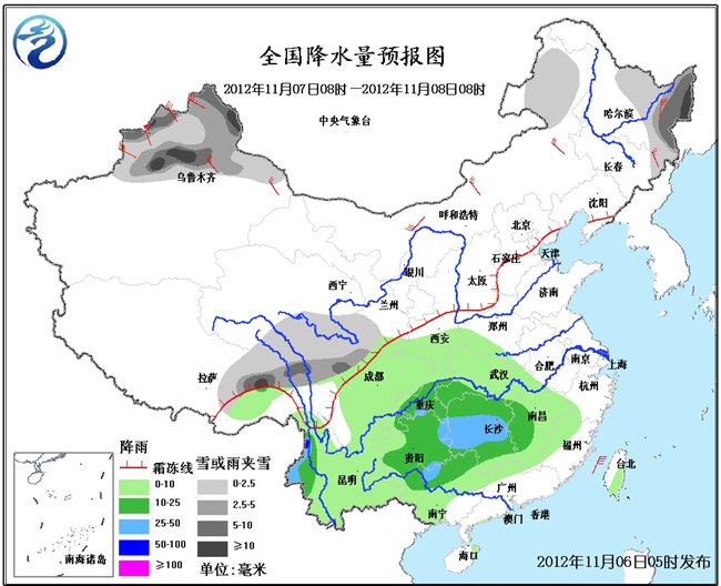 东北地区东部和新疆北部多降雪南方地区将有明