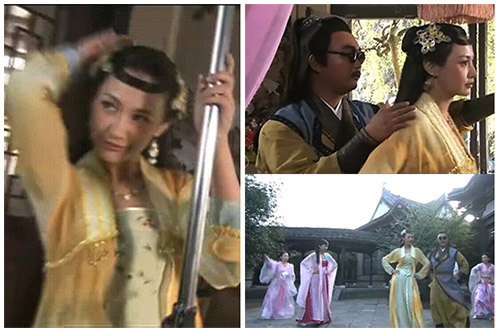 这段视频是女星杨雪所在的新圆月弯刀剧组主演们集体演绎的.
