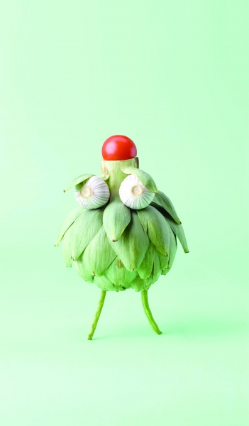 蔬菜艺术品 人见人爱的超q水果脸(图)
