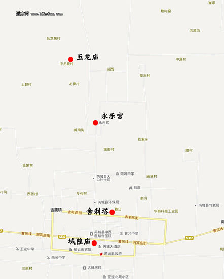 出游地图   当地交通   芮城县南有黄河,北有中条山.图片