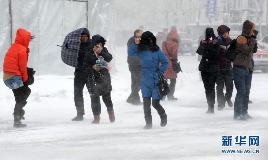 冷空气袭扰北方 多地遭遇强降雪(组图)