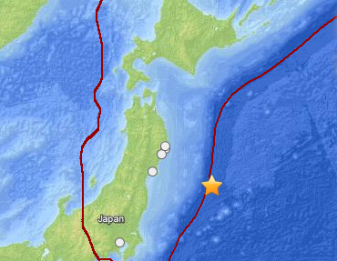 日本东部海域发生里氏7.3级地震
