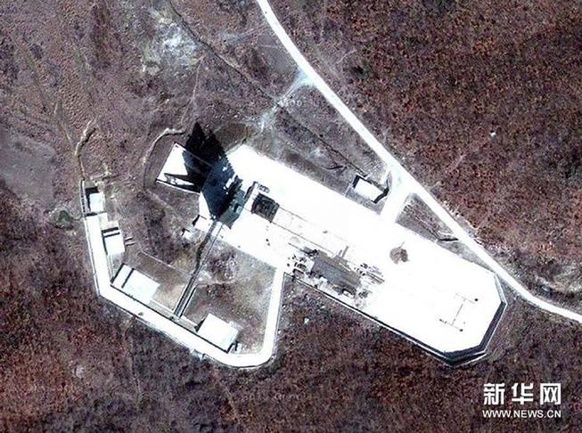 12月12日，据外电报道，朝鲜当天发射一枚火箭。朝鲜方面目前没有相关报道。这是谷歌卫星图片显示的位于朝鲜平安北道铁山郡的西海卫星发射场（资料照片）。新华社发