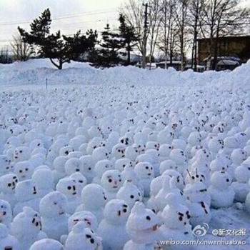 网传烟台大学生堆1314个雪人求爱遭拒系谣言