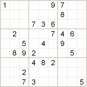 游戏规则:在图中的空白格内填入1到9的任意一个数字,要求整个大九宫格