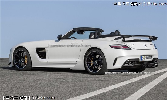 曝奔驰sls amg blackseries敞篷效果图