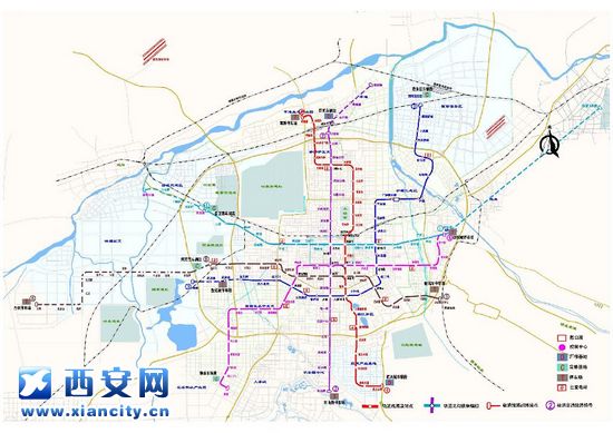 西安市地铁线路图