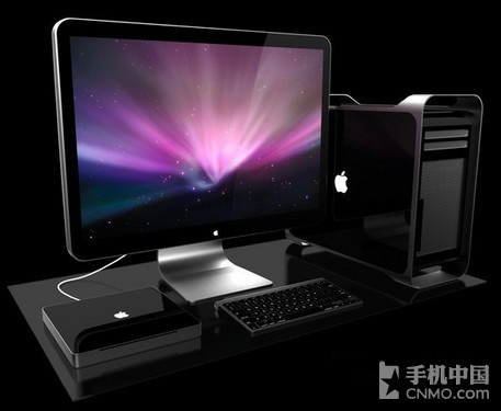苹果macbook+black台式机