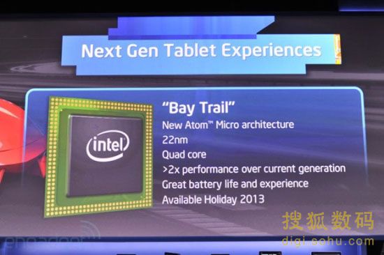 Intel新四核Bay Trail年底发布 适用于平板电脑