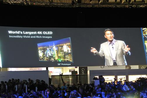索尼研发出全球首台56英寸4K的OLED电视(图