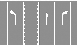 此白色锯齿状实线车道的作用是什么?