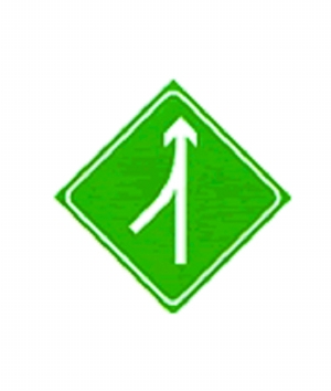 d,小心驾驶 (2),图2标志正确的含义是:( ) a,注意障碍 b,左右绕行