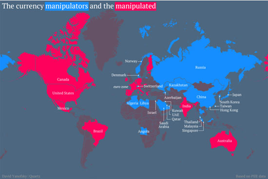 全球新划分法:货币操纵国与被操纵国(图)-搜狐滚动