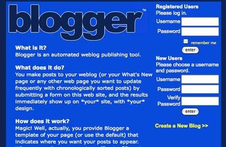 blogger.com - 1999年推出