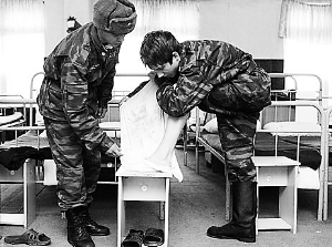 全世界唯有俄罗斯军队至今使用裹脚布。人民网照片