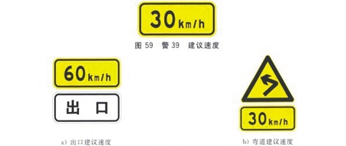 建议速度 出口建议速度 弯道建议速度 建议速度标志:建议速度和限制