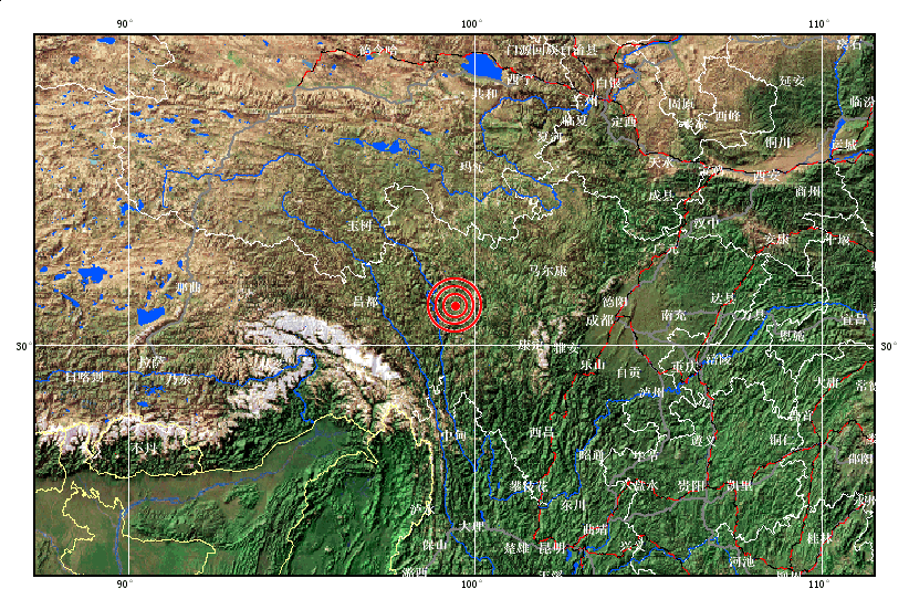 四川甘孜藏族自治州白玉县发生5.4级地震(组图)