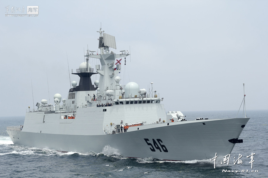 中国海军盐城号新型导弹护卫舰高清组图