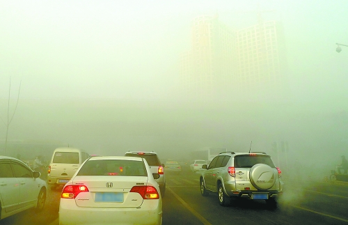 雾霾再次笼罩河南大部分地区 郑州空气严重污染(组图)-搜狐滚动