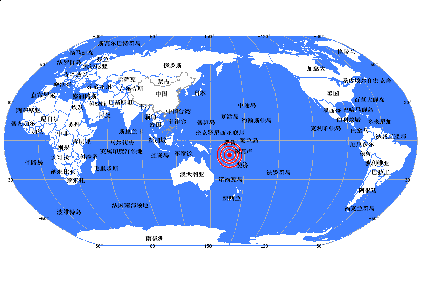 圣克鲁斯群岛发生6.2级地震