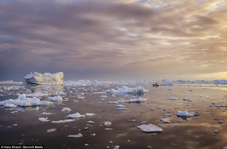 摄影师抓拍北极冰川融化入海[高清图集]