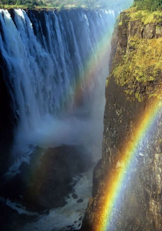 捕捉世界最大瀑布上空的美丽彩虹(组图)