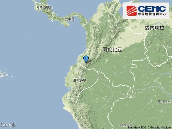 据中国地震台网测定，02月09日22时16分在哥伦比亚(北纬1.1度，西经77.4度)发生7.0级地震，震源深度130公里。
