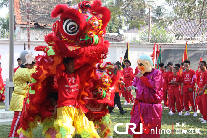 老挝华人华侨社团向中国驻老挝使馆祝贺新春(