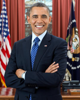 奥巴马2013年最新官方肖像。