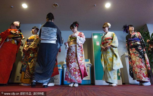 日本和服皇后大赛拉开帷幕 艳美和服展现传统