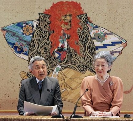 资料图：日本天皇明仁和皇后美智子