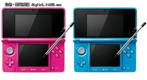 任天堂3DS新增淡蓝和亮粉配色 20日上市