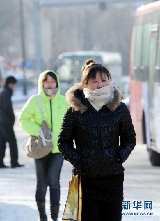 冰城遭遇大幅降温天气(组图)