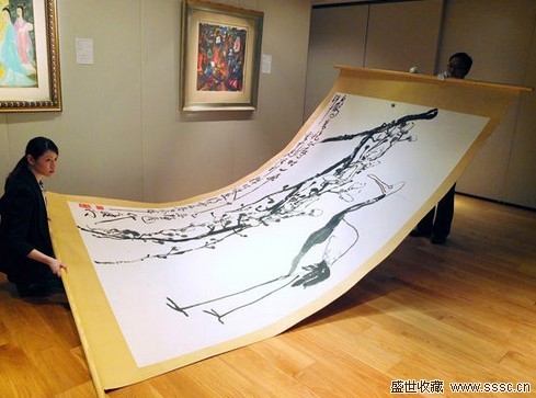 中国书画2013年春拍传媒预展上展示丁衍庸《
