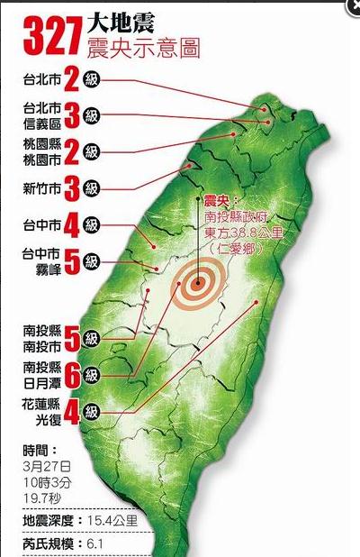 台湾地震致1死86伤 震后共发生49起余震(
