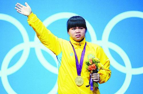 代表哈萨克斯坦参加伦敦奥运会并取得冠军的湖南妹子赵常玲。