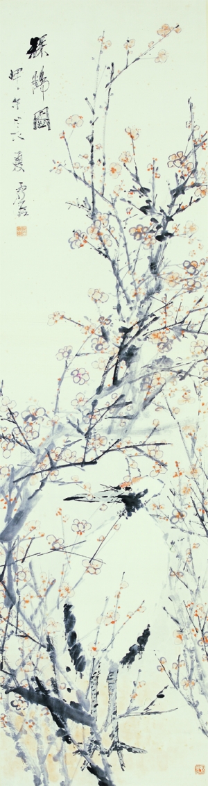 《喜上眉梢》是广东海派画家方若琪与张学武合作的作品,此作的精彩